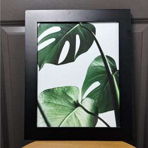 Monstera Giclée Print Wall Art | Black Frame | Modern Tropical Minimalist Decor